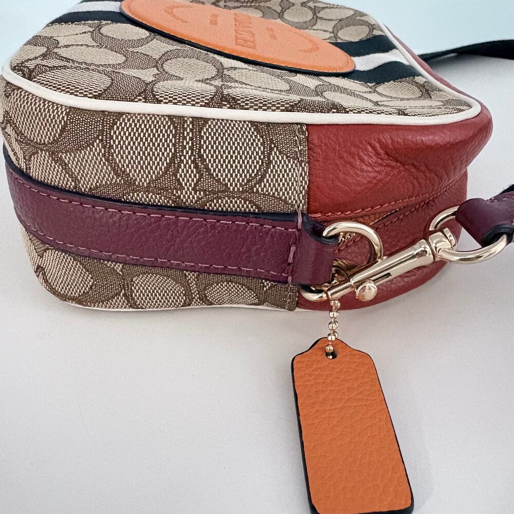 Authenticated COACH Signature 1912 Brown Multi Jacquard Leather Shoulder Bag - Picture 6 of 11